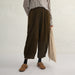 Autumn Winter Corduroy Bloomers Casual Elastic Waist Ankle Tied Loose Warm Can Be Worn outside Home Pants-Fancey Boutique