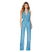 Color-Skyblue-Summer Jumpsuit Women Sleeveless Halter Sequined Jumpsuit Women-Fancey Boutique