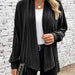 Color-Black-Women Clothing Temu Autumn Winter Long Sleeve Solid Color Loose Cardigan Coat-Fancey Boutique