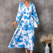 Color-Blue-Women Clothing Autumn Printed Long Sleeve Midi Dress-Fancey Boutique