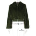 Color-Green-Women Clothing Winter Casual Slim Fit Zipper Hooded Long Sleeve Coat-Fancey Boutique