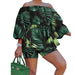 Color-Black Green-Sexy Printing Suit Club Wear-Fancey Boutique