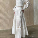 Fall French Vintage Court Niche Women Suit Lace Princess Sleeves Solid Color Suit-White-Fancey Boutique