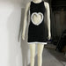 Sexy Hollow Out Cutout Out Heart Shaped Vest Dress Knitted Lace Sleeveless Short Dress Women-Black-Fancey Boutique