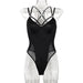 Color-Black-Muqian Simple Solid Color Elastic Bottoming Camisole Sexy Underwear Jumpsuit Women-Fancey Boutique