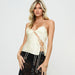 Color-Women Clothing Summer Solid Color Low Cut Sling Rope Sexy Waist Hollow Out Cutout Tops-Fancey Boutique