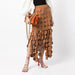 Dress Early Spring Stitching Wafer Tassel High Waist Solid Color Skirt-Orange-Fancey Boutique