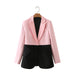 Color-Multi-Women Clothing Street Fashionable Temperamental All-Match Color Matching Blazer-Fancey Boutique
