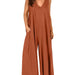 Summer Fresh Casual Women Pocket Jumpsuit Thin Women Jumpsuit-Brown-Fancey Boutique