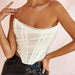 Color-White-Spring Summer Women Clothing Mesh Bra Vest Women Cropped Small Top Boning Corset Boning Corset Corset-Fancey Boutique