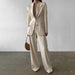 Women Clothing Autumn Winter Office Long Sleeved Small Blazer Trousers Suit High Grade Two Piece Suit-Fancey Boutique