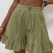 Color-Army Green-Shorts Casual Wide Leg Loose Shorts Summer New Women Clothing High Waist Shorts-Fancey Boutique