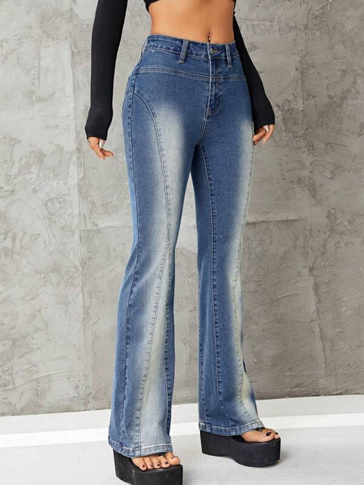 Slimming Stretch Bootcut Trousers Jeans Women-Fancey Boutique