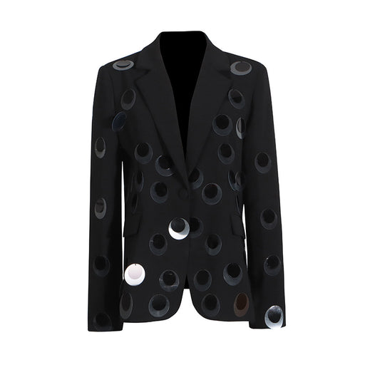 Trendy Blazer for Women Autumn Personality Sequin Stitching High Grade Women-Fancey Boutique