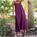 Color-Purple-Cotton Casual Cami Dress Summer Vacation Women Maxi Dress Loose Solid Color Backless Double Layer Gauze Sleeveless Dress-Fancey Boutique