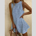 Color-Blue-Dress Casual Loose Women Wear Vest Lolita Vest Dress-Fancey Boutique