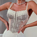 French Sexy Strap Lace Stitching See Through Vest-Fancey Boutique