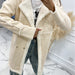 Color-Apricot-Autumn Winter Solid Color Thickened Lambswool Splicing Coat-Fancey Boutique