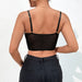 Street Fashionable Black Lace Grenadine Stitching Boning Corset Backless Sexy Sexy Slim Strap Women-Fancey Boutique