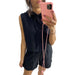 Comfortable Slim Casual Hooded Short Sleeveless Blouse Pants Women-Fancey Boutique