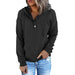 Color-Black-Women Clothing Long Sleeve Loose Casual Hooded Drawstring Pocket Hoodie-Fancey Boutique