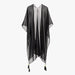Seaside Blouse See Through Sexy Tassel Thin Cape Solid Color Travel Sun Protection Cardigan-Black-Fancey Boutique