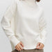 Color-White-Popular Solid Color Thickened Knitwear Autumn Winter Loose Turtleneck Russian Sweater-Fancey Boutique