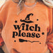Color-English Hat-Halloween Pumpkin Head Sweater Women Loose round Neck Pullover-Fancey Boutique