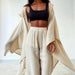 Color-White-Fall Women Clothing Long Sleeve Bohemian Cotton Linen Two Piece Set-Fancey Boutique