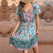Color-Summer Women V neck Bohemian Dress-Fancey Boutique