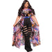 Color-Pink Splash Ink-plus Size Women Nightclub Uniforms Oversleeves Mesh Hollow Out Cutout Dress Top-Fancey Boutique