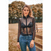 Color-Black-Women Clothing Turtleneck Long Sleeve Mesh Drilling Zipper Top-Fancey Boutique