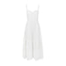 Women Clothing Sexy Cami Dress Cotton Linen Jacquard Mid Length Dress White Dress for Women Summer Sweet Spicy-Fancey Boutique