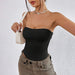 Spring Summer Sexy Knitted Slim Fit Slimming Party Photo Tube Top-Black-Fancey Boutique