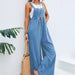 Color-Light Blue-Women Clothing Popular Solid Color Casual Suspender Trousers-Fancey Boutique