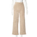 Color-camel-Autumn Winter Women Wide Leg Pants Casual Trousers Loose Fitting Personality Velvet Pants-Fancey Boutique