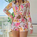 Color-Yellow Pattern on White [Belt Delivery]]-Spring Women Thin Shorts Women Two Piece Set Spring-Fancey Boutique