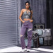 Summer Women Denim Straight Jeans Ripped Distressed Retro Trends Slimming Purple-Fancey Boutique