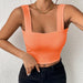 Camisole Wide Shoulder Strap Sleeveless Outerwear Top Sexy Slim Fit Sexy Back-nacarat-Fancey Boutique