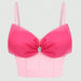 Diamond Surface Big Bow Outer Wear Sling Cute Loli Inner Sand Surface Boning Corset Bra Vest-Pink-Fancey Boutique