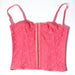 Color-Pink-Corset Women Clothing Boning Steel Ring Wrapped Chest Breasted Backless Vest Sexy Solid Color Lace Sling-Fancey Boutique