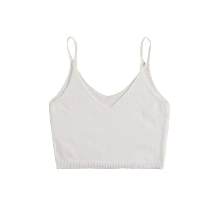 Sweater Sleeveless Camisole Bottoming Shirt Summer Women Custom Knitwear-Fancey Boutique