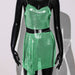 Outfit Skirt Metal Sequ Sling Skirt Set Sexy Sexy Two Piece Set Women-Green-Fancey Boutique