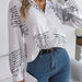 Color-White-Autumn Winter Casual All Match Letters Suit Collar Long Sleeve Shirt Women Clothing-Fancey Boutique