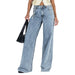 Denim Women Wear Supply Loose Casual Design Wide Leg Pants Denim Trousers for Women Jeans-Fancey Boutique