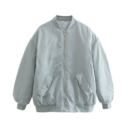 Color-Gray-Summer Women Street Loose Jacket Cotton Coat Jacket-Fancey Boutique