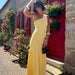 Color-One Shoulder Sexy Tight Stitching Party Sexy Knitted Fishtail Dress Women-Fancey Boutique