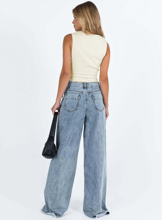 Casual Loose Denim Trousers Women Jeans-Fancey Boutique