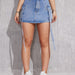 All Match Non Elastic Mid Waist Shorts Denim Shorts Women-Blue-Fancey Boutique