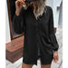 Color-Black-Autumn Winter Casual Loose Single Breasted Shirt Women-Fancey Boutique